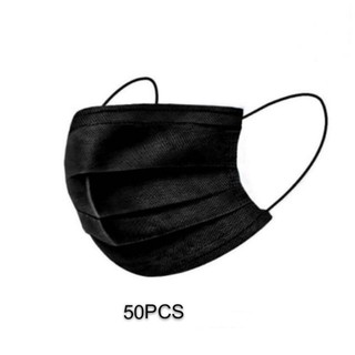 Black Disposable Face Mask 3ply Excellent Quality 50pcs with Box