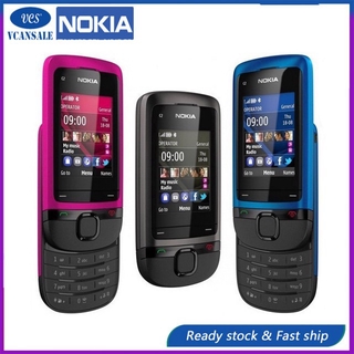 nokia C2-05 Slide phone colorful screen cellphone keypad basic phone Mobile Keypad Backup Phone Unlocked GSM 2G Classic