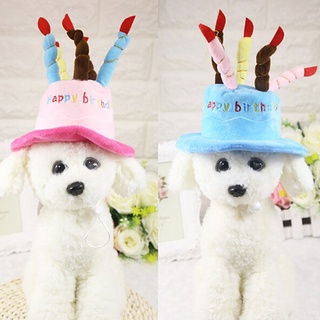 ✶┅⊕Cat dog pet happy birthday candles hat cosplay costume dress party headwea