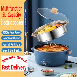 5L High Capacity Electric Cooker with Steamer Non-Stick Multi-Function Electric Pot