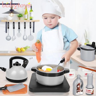 Kids Cooking Utensils Kitchen House Toys Simulation Kitchenware Pretend Play Toy