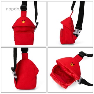 Fashion Canvas Chest Bag Mini Diagonal Bag Shoulder Bag Cute Cartoon All-Match Mobile Phone Bag