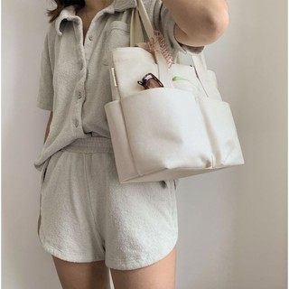 ❤️Organic Eco friendly multi Pocket Canvas Tote Bag