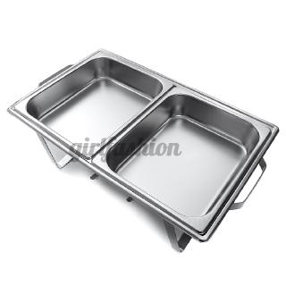 2Packs Chafing Dish Tray Buffet Stove Caterer Food Warmer Stainless Steel Dinner (8)