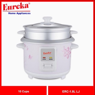 Eureka ERC 1.8 LJ Rice Cooker with Steamer (10 Cups)