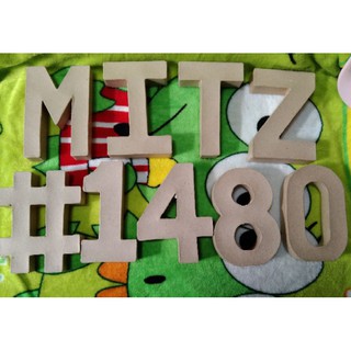 (MITZ) LETTER STANDEE-8inches(alphabet/numbers/❤@#&)
