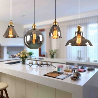 Nordic Glass Pendant Light LED Droplight Ceiling Light Chandelier Dining Hanging Lamp Pendant Lamp