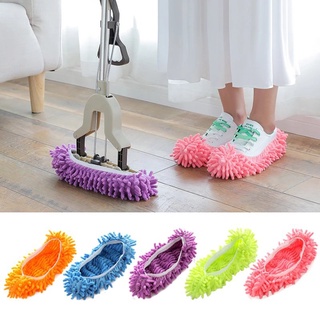 2 Pcs Multifunctional Shoe Cover Floor Dust Removal Microfiber Cleaning Mop Slippers Reusable Mopping Shoe Cover Lazy Shoe Cover Mopping Slippers Cover