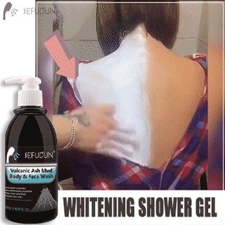 SEFUDUN Volcanic Mud Whitening Body Wash for Women Shower Gel Bath and Body Whitening Body Wash Volc