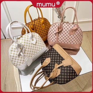 Mumu #4015 Korean Leather Fashion Shell Chain Shoulder Bag Cute Sling Bags For Women