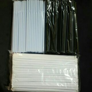 Quality Flexible Bending Straw Black/White/Individual and Party Straw 100pcs