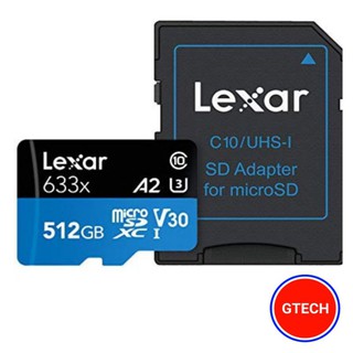 Lexar High Performance 633X microsdxc A2 U3 512GB