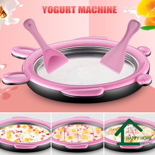 Mini Ice Cream Maker Yogurt Fruit Roll Pan Fried Machine with Shovel Tools Kit
