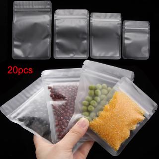 SUHE 20 Pcs Transparent Matte Self Seal Zipper Packaging Bag (5)