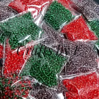 3mm Transparent Seed Beads in 20 &50 grams (1)