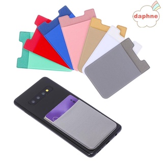 DAPHNE Credit ID Card Holder Elastic Cellphone Pocket Phone Wallet Case Universal Bags Purse Stick On Self-Adhesive Sticker Card Sleeves/Multicolor