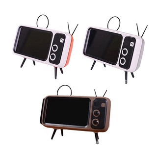 RR Mini Speaker Retro TV Mobile Phone Screen Stand Wireless Portable Audio Speakers