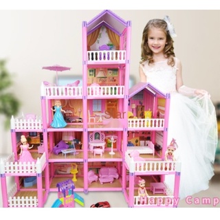 Doll House For Girls DIY Barbie Doll Toys For Kids Gift (1)