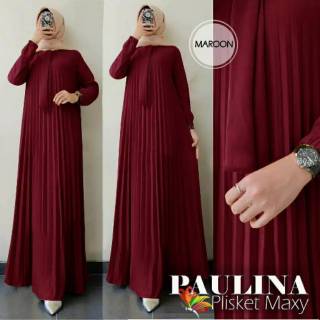 Multicolor Hyget Plain Muslim Maxi Dress for Women