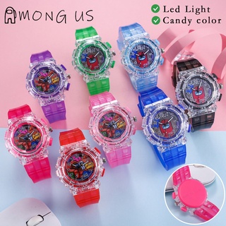 【Ready Stock】﹉﹊2021 Among Us Top Games Pattern Children LED Light Kids Watches for Boys Girls Studen