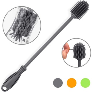 ZoverstocksBottle Brush Silicone Bottle Cleaning Brush with Long Handle, 12.5" Water Bottle Cleaner