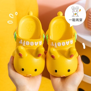 ✖Children s slippers, summer boys and girls, children s hole shoes, soft-soled indoor Baotou childre