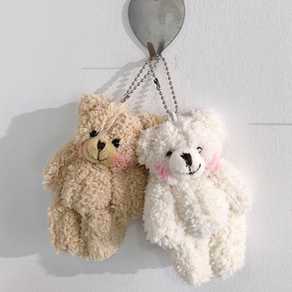 New Cute Plush bear doll Animal Doll Hanging Bag Phone Pendant soft cute Accessories keychain Female