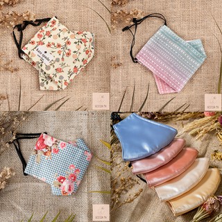 Cute Floral & Pattern Face Mask Washable Cloth with Filter Pocket (1)