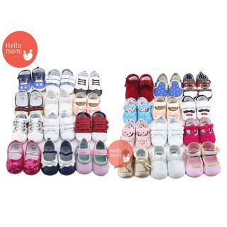 Hellomom Newborn Baby Shoes Antislip Softsole Casual Fashion Christening（Assorted） 0-18 months