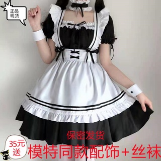 Maid Japanese COS Cute Student Dress Lolita Set Two Dimension (1)