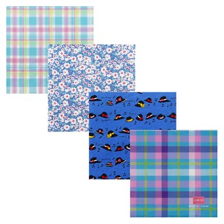 Caruso Mix-Match Handkerchiefs (Musical Notes, Hats, Flowers and Checks) - set of 4 pcs