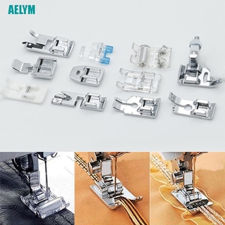 【AELYM】11pcs Multi Function Presser Foot Domestic Sewing Machine Feet Accessories Set