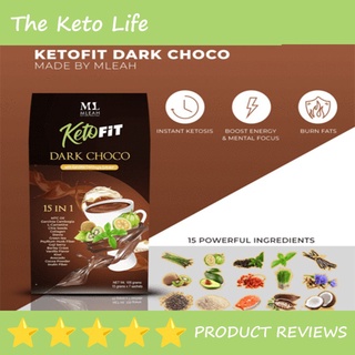 Keto fit Dark Choco 15 in 1 All Natural Ingredients Slimming Glutathione Detox Fat Burner Keto Diet
