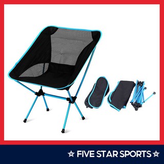 ☋﹍Outdoor Folding Chair Aluminum Portable Moon Chair Camping Fishing Chair Beach Lazy Chair Director