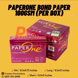 Paper One 100GSM Per Box (1 BOX= 4Reams)