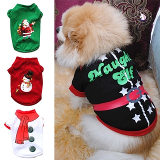 Dog Shirt Christmas Dog Clothes Santa Claus Cotton Breathable Soft Dog Costume Winter Christmas for Dogs Cat Puppy