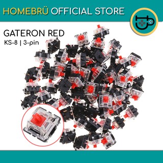 10pcs Gateron Red (Linear) KS-8 Mechanical Keyboard Switches