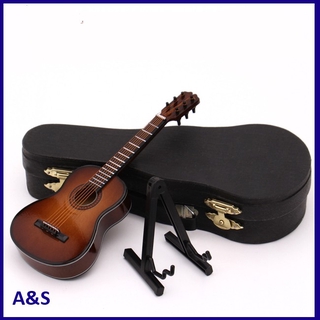 【ascend】Mini Guitar Miniature Model Wooden Mini Musical Instrument Model (1)