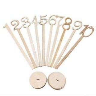 Wooden Table Number 0-9 Wedding Table Number Base
