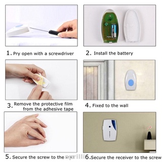 Home Electronic Smart Remote Control Durable Office Hotels Easy Install Led Wireless Doorbell