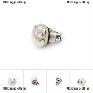 Utilizinggood❥ Hot Sale Domed Waterproof Metal 12Mm Momentary Push Button Switch