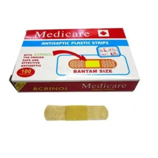 100 pcs Medicare Antiseptic Strips First Aid Band Bandage