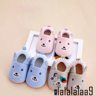 LA-Infant Baby First Walking Slippers, Cute Cartoon Animal Print Soft Sole Anti-Slip Crib Shoes