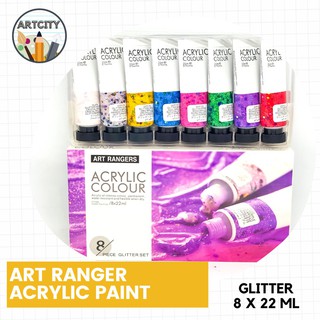 【Ready Stock】❣✷Art Ranger Acrylic Paint Set of 8 Glitter [ArtCity]