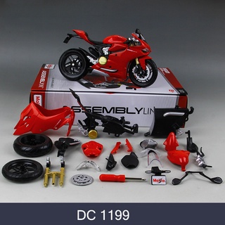 ❐▦●MAISTO Ducati 1199 696 Motorcycle Model Kit 1:12 scale metal Assembly DIY Motorcycle Bike Model K
