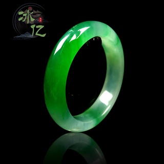 Jade Bingyi Jade Green Green Green round Bar Square Circle Imperial Concubine Bracelet Glass Type Ic