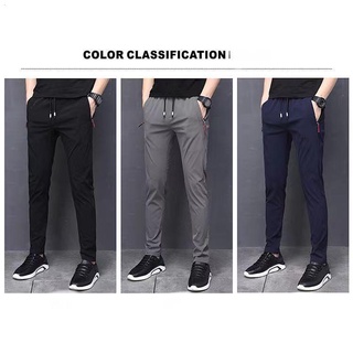 ❒Pants Korean Fashion Men’s jogger ice silk swaterproof three color with zipper pants for men (3)