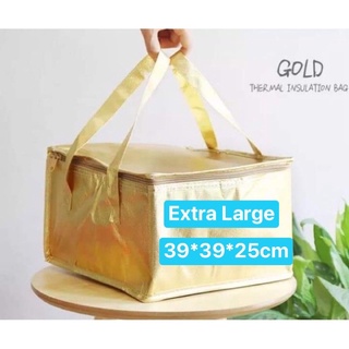 Gold color insulated bag thermal bag food delivery bag EXTRA LARGE