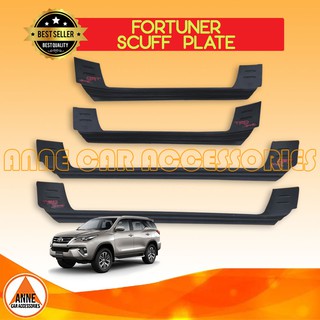 Outer Car Scuff Plate for Toyota Fortuner 2017 - ON w/TRD Logo Door Side Step Sill Guard ProtectoR