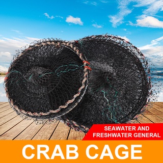 Foldable Bait Cast Mesh Trap Portable Fishing Landing Net Crab Shrimp Cage Fishing Gear Crab Prawn